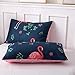LA MEJOR Duvet Cover Queen Size Flamingo Comforter Cover Design Hotel Quality（1 Duvet Cover+2 Pillowcases)
