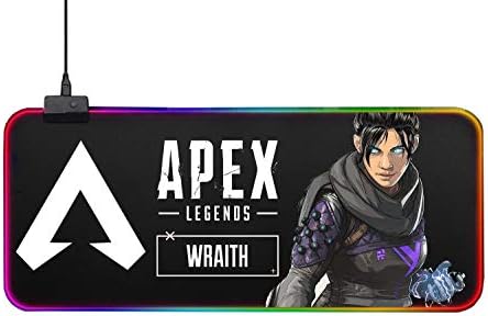 Apex Legends Wraith Gaming Mouse Pad 9 RGB Glowing Modes 31.5x11.8''