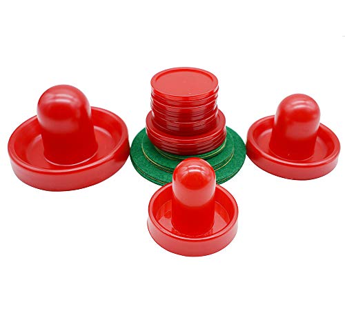 LZYMSZ Home Standard Air Hockey,6 Sets Light Weight Air Hockey Replacement Pucks and Slider Pusher for Game Tables Equipment(Small/Medium/Large Size)