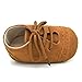 Voberry Baby Girl Boys Lace Up Sneakers Soft Soled Anti-Slip Toddler Shoes (6~12 Month, Brown)