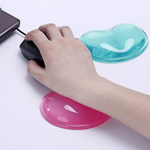 LetGoShop Silicone Gel Wrist Rest Cushion Heart-shaped Translucence Ergonomic Mouse Pad Cool Hand Pillow Effectively Reduce Wrist Fatigue and pain(Purple)