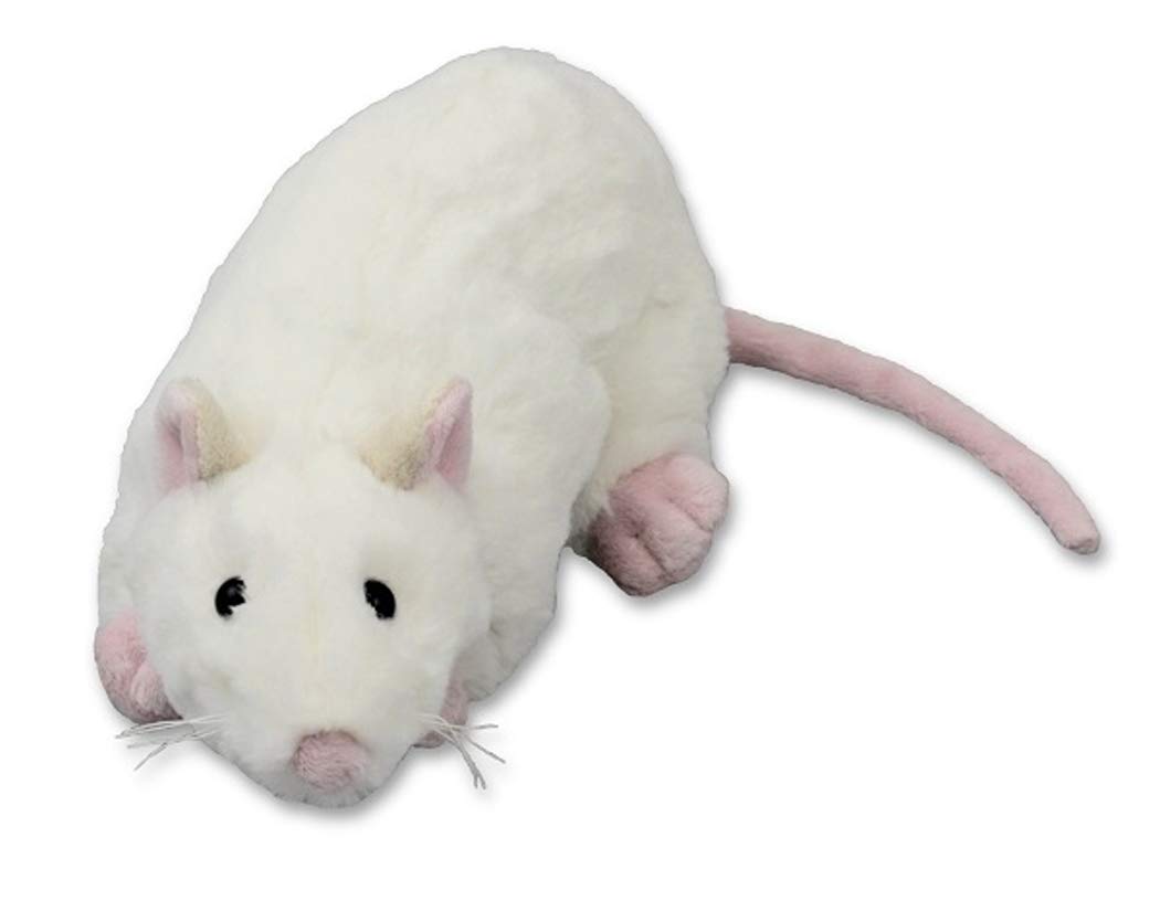 Inware 9145 – Knuffeldier Rat Flinx, wit, 22 cm