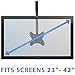 Mount-It! MI-507 Ceiling TV Mount Bracket, Height Adjustable with Tilt and Swivel Motion, Compatible with LED, LCD, Flat Panel TVs Between 23 Inches to 42 Inches, Weight Capacity of 110 Pounds