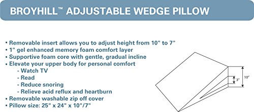 broyhill adjustable wedge pillow