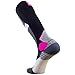 Thermal Compression Ski Socks – Warm Socks for Skiing and Snowboarding (S, Black/Neon Pink)