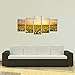 Wieco Art Sunflowers Canvas Prints Wall Art Landscape Pictures Paintings Ready to Hang for Living Room Bedroom Home Office Decorations Modern 5 Panels Stretched and Framed Yellow Flower