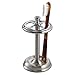 iDesign York Metal Toothbrush Holder Organizer Stand for Bathroom Vanity, Countertops, Razors, 3.25" x 5.75", Brushed Stainless Steel and Chrome Finish primary