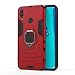 Huawei Y9 2019 Case, Ranyi 2 in 1 Ring Armor Design [360 Degree Rotation Ring Holder] [Kickstand Feature] Shock Absorbing Dual Layer Protective Defender Case for Huawei Y9 2019 (6.5 inch), red