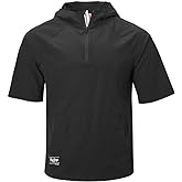 Rawlings | Men's Colorsync Short Sleeve Hooded Cage Jacket | Athletic Training Apparel | Adult Sizes | Multiple Colors