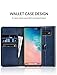 KILINO Galaxy S10+ Plus Wallet Case [Shock-Absorbent Bumper] [Card Slots] [Kickstand] [RFID Blocking] Leather Flip Case Compatible with Samsung Galaxy S10Plus - Blue