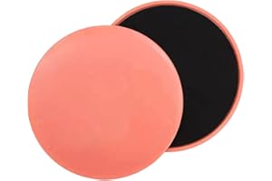 Stanz (TM) 2PCS 2 Pack Pink Core Sliding Discs - Dual Sided Workout Sliders for Carpet & Hardwood Floor - Home Ab Pads Exerci