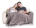 Pembrook Super Soft and Warm Reversible Plush Coral Micro with Sherpa Shearling Lining, (51 X 63 inches) Fleece Blanket, Gray