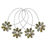 CM Cosmos 2 Pairs Magnetic Flower Curtain Clips