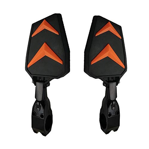 Motobiker 1Pair 1.75" Outside Vehicle UTV Side View Back Mirrors for Polairs RZR 1000 XP UTV off road Decorative Black/Red/Blue/Orange