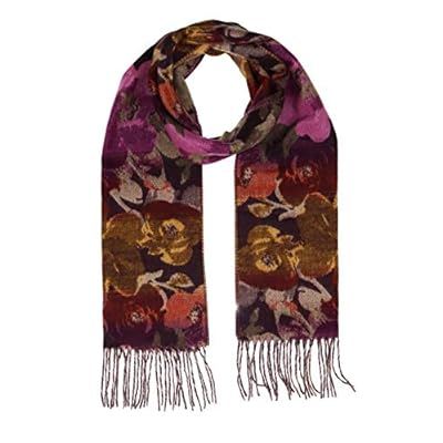 Accessories First Floral Scarf - Fashionable Womens Acrylic Woven Scarf with Twisted Fringes Accessories First Floral Scarf - Fashionable Womens Acrylic Woven Scarf with Twisted Fringes