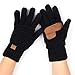 C.C Exclusives Women Solid Ribbed Glove with Smart Tips (G-20) (Black_Prime)