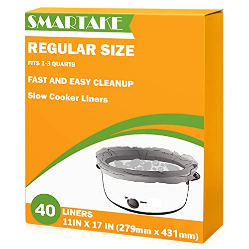 SMARTAKE Slow Cooker Liners, 11 × 17 Inches Disposable Cooking Bags