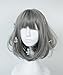 Japan Harajuku Sweet Lolita Grey Wig Christmas Anime Cosplay Party Costume Super Natural Club Full Wigs Daily Hair with Wig Cap