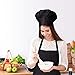 Syntus Apron Chef Hat Set, Adjustable bib Apron Baker Chef Hat Women Men, Black
