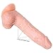 Veiny George 8 Inch Dildo with Stretchable Skin, Realistic Moving Skin Cock with Suction Cup by New York Exotic Novelties (8, Flesh) NYSE0017