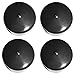 Prescott Plastics 1 1/4” (31.75mm) Outer Diameter Flexible Plastic Hole Caps, Round Black Metal Tubing End Caps, Strong Furniture Leg Inserts, Impact & Weather Resistant, Made in The USA - 4 Pack