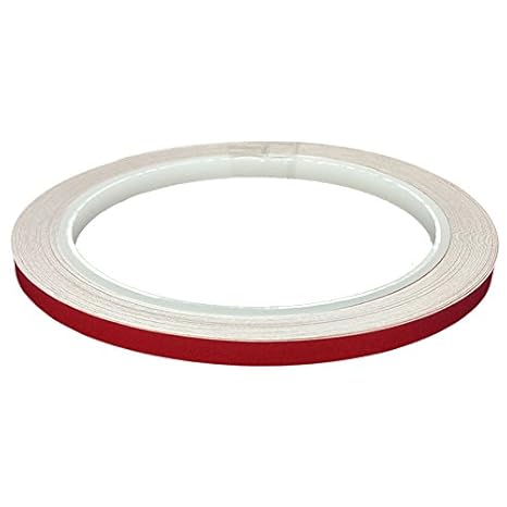 DonDo 3M 610C Klebeband, 5mm x 10m, rot, reflektierend, Reflexfolie mit Konturmarkierung