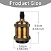 Splink E26 Vintage Light Socket Industrial Copper Bulb Socket Retro Edison Bulb Holder for DIY Pendant Ceiling Light (Brass)