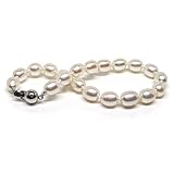 HinsonGayle AAA 8-8.5mm Oval Freshwater Cultured Pearl Bracelet 7.5