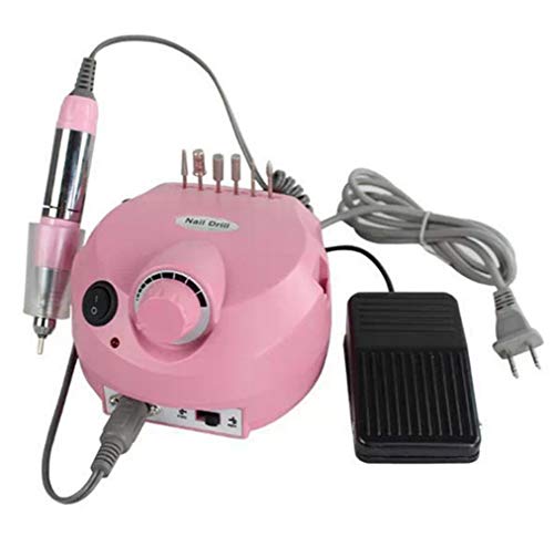 Electric Nail Drills, Manicure Pedicure Drill Kit for Acrylic Gels, Polishing Tools Low Noise Low Heat Low Vibration Manicure Set and Nail Brush as Gift (Speed 30000 RPM)