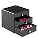 iDesign 35360 3-Drawer Plastic Vanity Organizer, Compact Storage Organization Set for Cosmetics, Dental Supplies, Hair Care, Bathroom, Dorm, Desk, Countertop, Office, 6.5