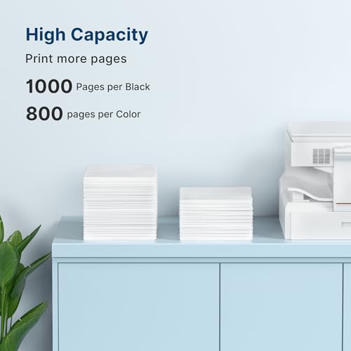 Washope 924e 924XL with Chip Replacement Ink Cartridges for HP 924 924e 924XL Compatible Cartridges for HP OfficeJet Pro 8122e 8120e 8132e 8128 8120 8132 8133 8134 8135 8125e 8138e (Pack of 4)