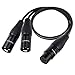 NANYI XLR Splitter Cable, 1.6ft, High Grade OFC, Female to Dual Male, Compatible with Speaker