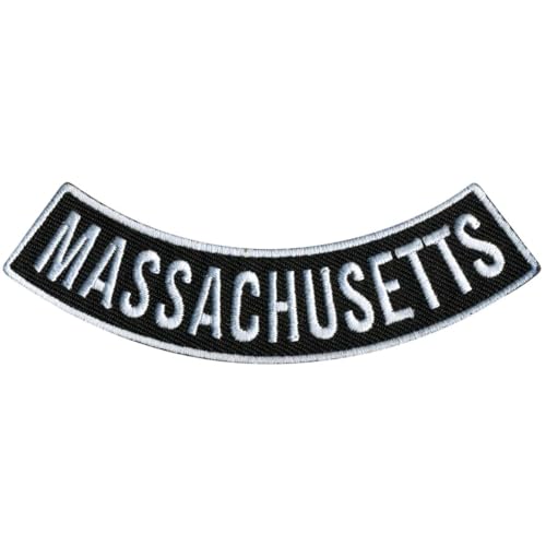 Hot Leathers Sew or Iron On Embroidered | Massachusetts Bottom Patch for Denim,…
