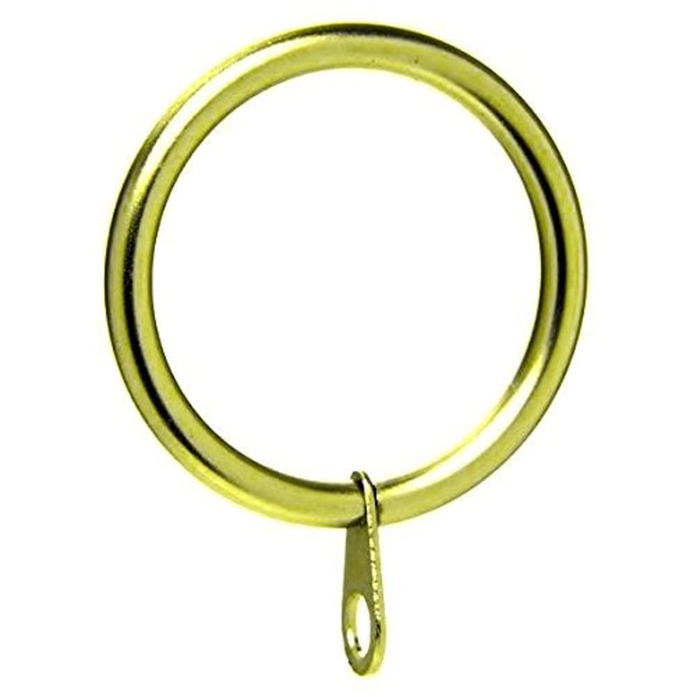 Merriway BH03242 (8 Pcs) Metal Curtain Drapery Pole Rod Rings with Fixed Eye, Inner Diameter 25mm (1 inch) Outer Diameter 32mm (1.1/4 inch) Black - Pack of 8 Pieces