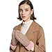 ZORJAR Cable Stripe Thick Plush Knit Winter Warm Mitten Hand Warmer(Light Blush)
