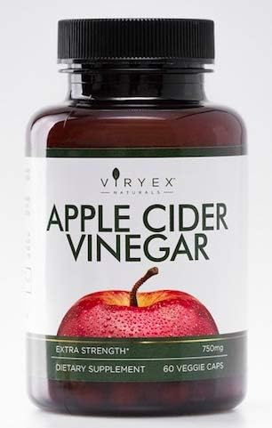 Extra Strength Apple Cider Vinegar Pills 750 mg Support for Detoxifying, Weight Loss, Digestion, Premium All-Natural Vegetarian Pill Capsules