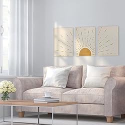 Boho Minimalist Wall Art Set of 3 - Framed Canvas