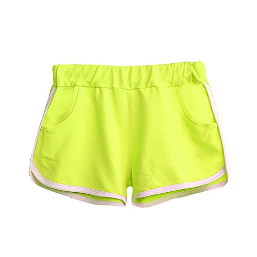 Clearance Sale!FarJing New Women Summer Pants Sports Shorts Gym Workout Waistband Skinny Yoga Short(S, Light Green )