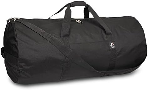 36" Duffel Bag Black Round Travel Camping Sports Gear Bag