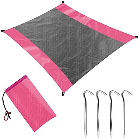Inpoto Sand Free Compact Outdoor Beach / Picnic Blanket 71 x 56 inches for about 3 Adults-Soft, Waterproof and Best for Camping, Traveling &amp; Outdoor Hiking