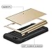 iPhone 6S Case, iPhone 6 Case, SAMONPOW Hybrid iPhone 6 Wallet Case Card Holder Shell Heavy Duty Protection Defender Shockproof Anti-Scratch Soft Rubber Bumper Cover Case for iPhone 6 iPhone 6S - Gold