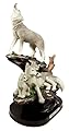 Atlantic Collectibles Moon Howling Timberwolves Wolf Pack Family Decorative Figurine 8.5"H