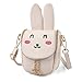 Pinky Family Super Cute Girls Purse Bunny Ear Shoulder Bag Messenger Bag Girls Gifts (pattern 1 beige)