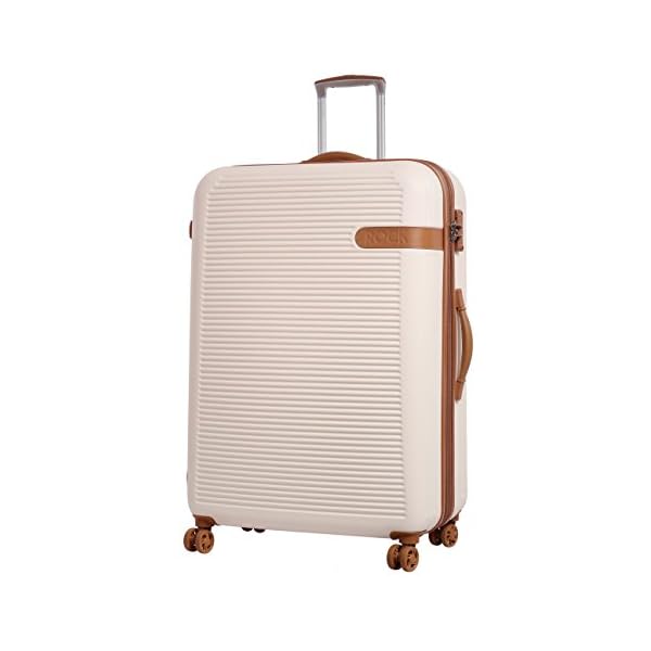 cream hard shell suitcase