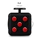 QQPOW Cube Relieve Stress for Adults Children Anxiety Attention Relieves Stress and Anxiety Release Stress Toy (Black and Red)