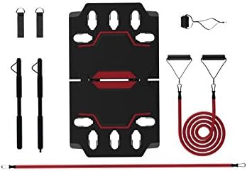 Home Gym 2.0 - Full Portable Gym Home Workout Package + Extra Set Of Resistance Bands, Full Body Workouts For Home, Travel or Outside. Simulate Dumbbells, Workout Bar &amp; Cardio Machine (BLACK)