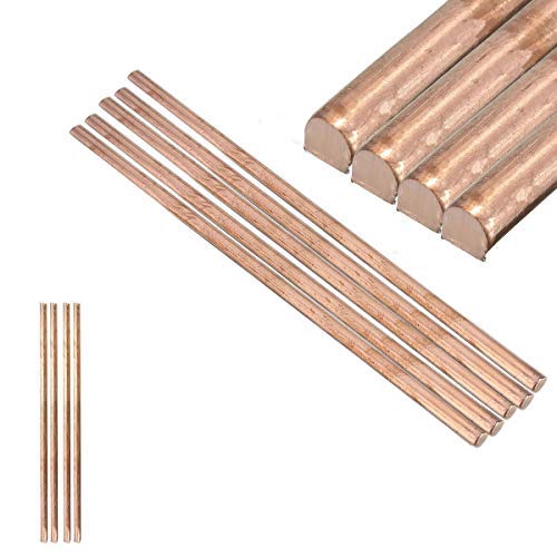 N / A Copper 4 Pcs Round Rod, 6mm Diameter, 200mm Length, Electrical Appliances, Chemical Industry