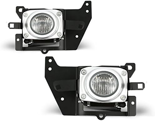 OLANMUS Clear Fog Light Driver and Passenger Side for 1992-1995 Honda Civic 2/3 DR (Wiring Kit Include)