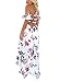 FFLMYUHULIU Women's Summer Boho Off The Shoulder Long Maxi Casual Dresses Split (M, C2836-White)