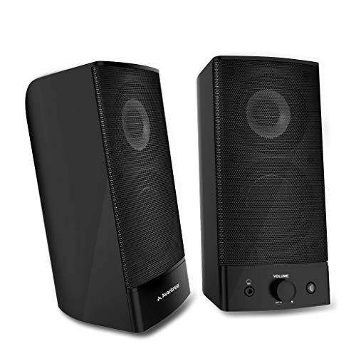 Avantree Desktop Bluetooth PC Computer Speakers, Wireless & Wired 2-in-1, Superb Stereo Audio, AC Powered 3.5mm / RCA Multimedia External Speakers for Laptop, Mac, TV - SP750 [2 Year Warranty]
